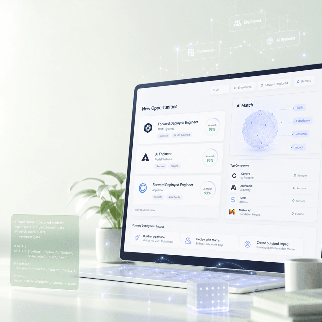 An AI-native job discovery dashboard for Forward Deployed Engineer opportunities